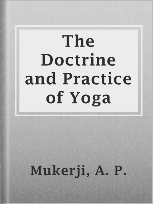 Cover of The Doctrine and Practice of Yoga